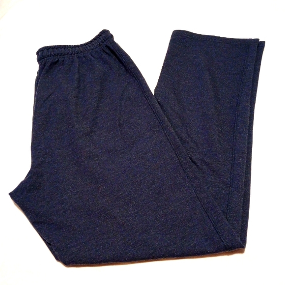 Eddie Bauer Men's Size M Jogger Pants Navy Rayon Blend Drawstring Straight EUC - Picture 1 of 14